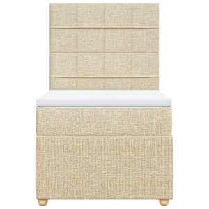 Box spring postel s matrací krémová 80 x 200 cm textil - obrázek 4