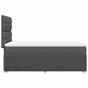 Box spring postel s matrací tmavě šedá 80 x 200 cm textil - obrázek 5