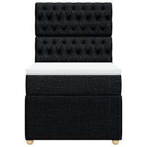 Box spring postel s matrací černá 80 x 200 cm textil - obrázek 4