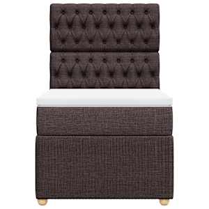 Box spring postel s matrací tmavě hnědá 80x200 cm textil - obrázek 4