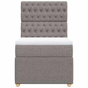 Box spring postel s matrací taupe 80x200 cm textil - obrázek 4