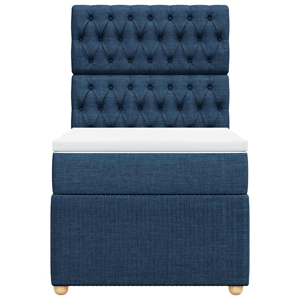 vidaXL Boxspring met matras stof blauw 80x200 cm, foto 4