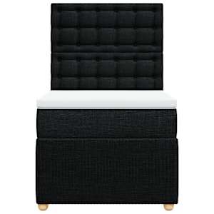 Box spring postel s matrací černá 80 x 200 cm textil - obrázek 4