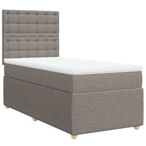 Box spring postel s matrací taupe 80x200 cm textil - obrázek 2