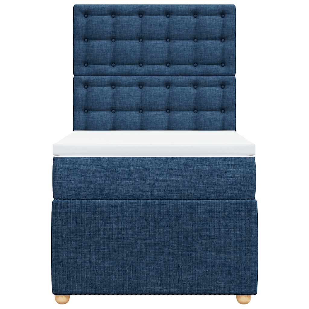 vidaXL Boxspring met matras stof blauw 80x200 cm, foto 4