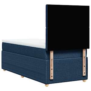 Box spring postel s matrací modrá 80x200 cm textil - obrázek 6