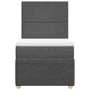 Box spring postel s matrací tmavě šedá 90x190 cm textil - obrázek 4