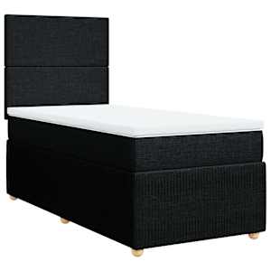 Box spring postel s matrací černá 90x190 cm textil - obrázek 2