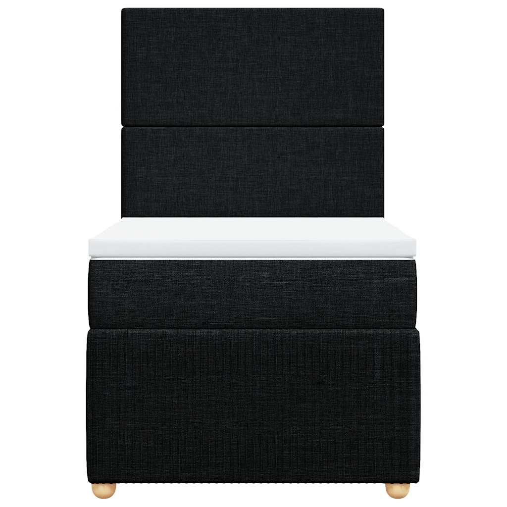 vidaXL Boxspring met matras stof zwart 90x190 cm, foto 4