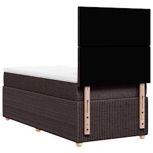 Box spring postel s matrací tmavě hnědá 90x190 cm textil - obrázek 6