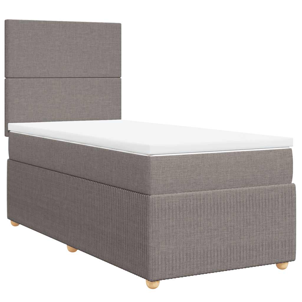 Thumbnail - vidaXL Boxspringbett mit Matratze Taupe 90x190 cm Stoff