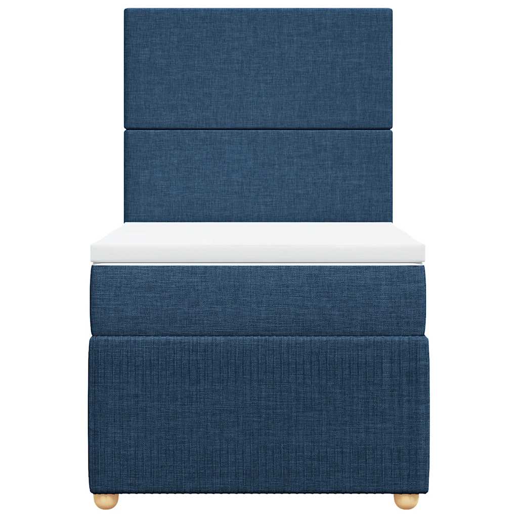 vidaXL Boxspring met matras stof blauw 90x190 cm, foto 4