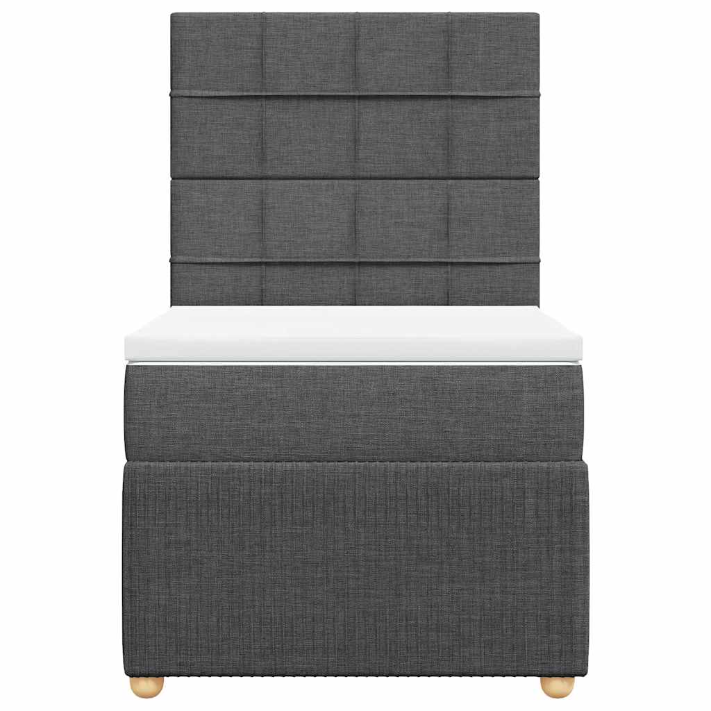 vidaXL Boxspring met matras stof donkergrijs 90x190 cm grijs, foto 4