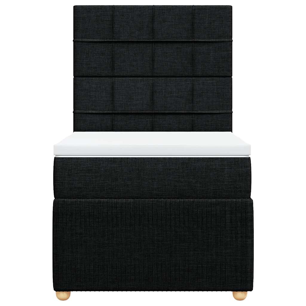vidaXL Boxspring met matras stof zwart 90x190 cm, foto 4