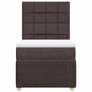 Box spring postel s matrací tmavě hnědá 90x190 cm textil - obrázek 4