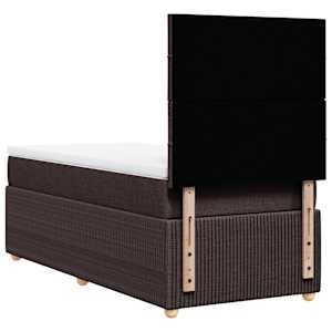 Box spring postel s matrací tmavě hnědá 90x190 cm textil - obrázek 6