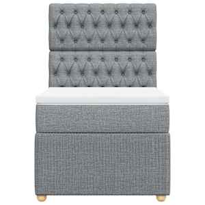 Box spring postel s matrací světle šedá 90x190 cm textil - obrázek 4