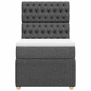 Box spring postel s matrací tmavě šedá 90x190 cm textil - obrázek 4
