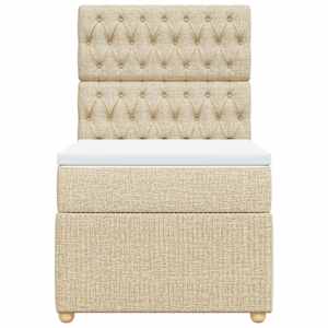 Box spring postel s matrací krémová 90x190 cm textil - obrázek 4