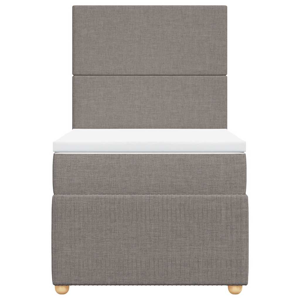 vidaXL Boxspring met matras stof taupe 90x200 cm, foto 4