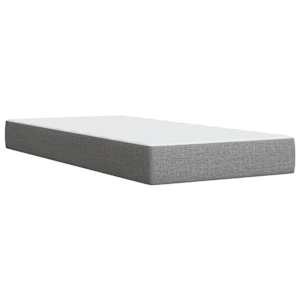 Box spring postel s matrací světle šedý 100 x 200 cm textil - obrázek 10