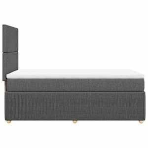Box spring postel s matrací tmavě šedá 100 x 200 cm textil - obrázek 5