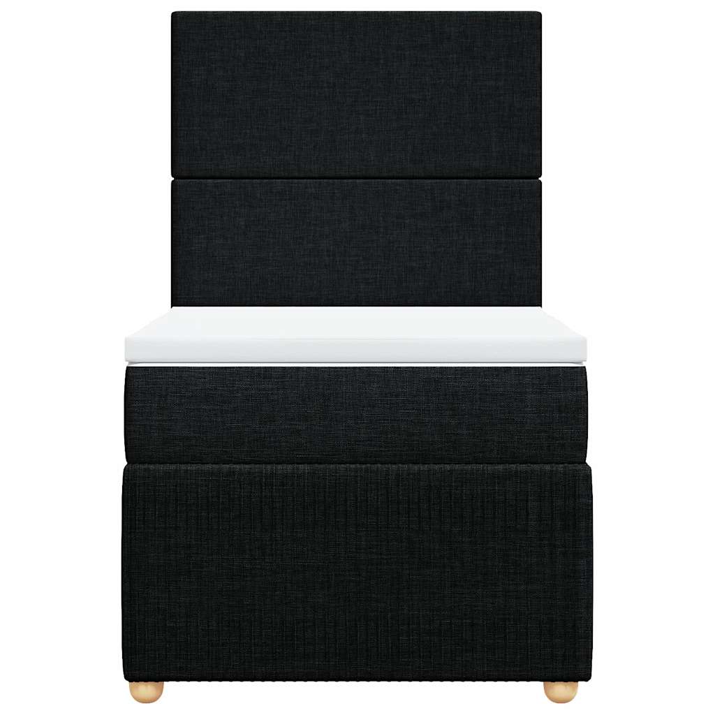 vidaXL Boxspring met matras stof zwart 100x200 cm, foto 4