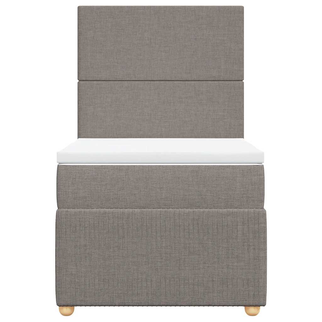 vidaXL Boxspring met matras stof taupe 100x200 cm, foto 4