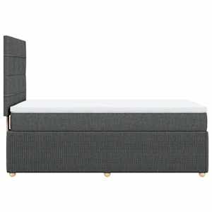 Box spring postel s matrací tmavě šedá 100 x 200 cm textil - obrázek 5