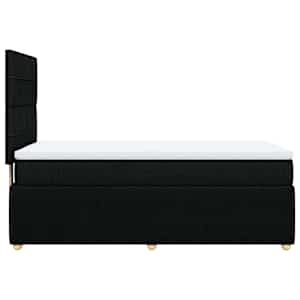 Box spring postel s matrací černá 100 x 200 cm textil - obrázek 5