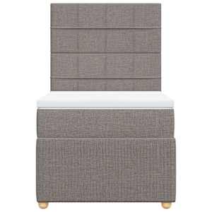 Box spring postel s matrací taupe 100 x 200 cm textil - obrázek 4