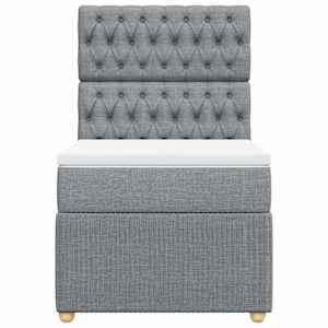 Box spring postel s matrací světle šedý 100 x 200 cm textil - obrázek 4