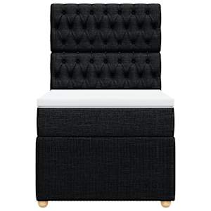 Box spring postel s matrací černá 100 x 200 cm textil - obrázek 4