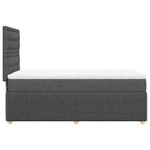 Box spring postel s matrací tmavě šedá 100 x 200 cm textil - obrázek 5