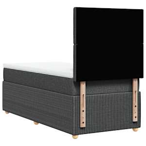 Box spring postel s matrací tmavě šedá 100 x 200 cm textil - obrázek 6