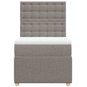Box spring postel s matrací taupe 100 x 200 cm textil - obrázek 4