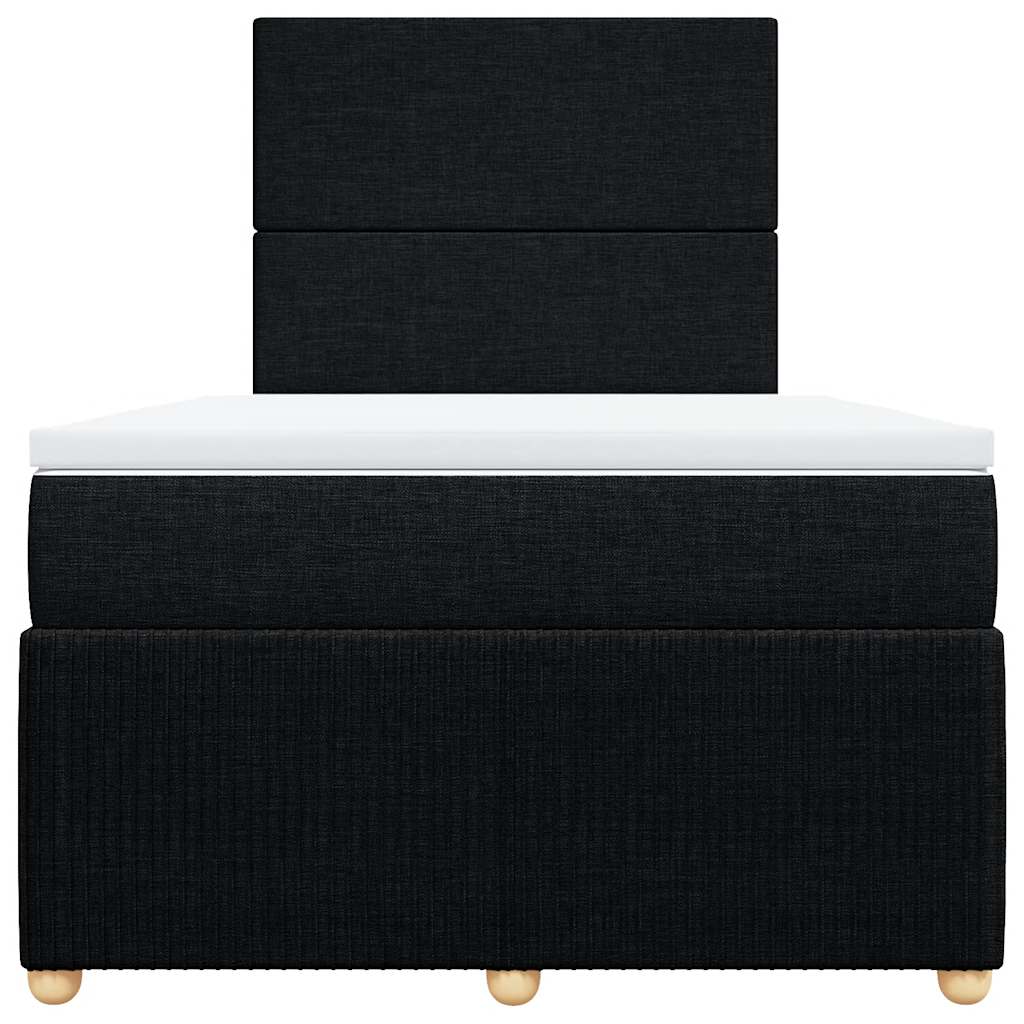 vidaXL Boxspring met matras stof zwart 120x190 cm, foto 4