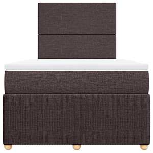 Box spring postel s matrací tmavě hnědá 120x190 cm textil - obrázek 4