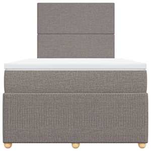 Box spring postel s matrací taupe 120x190 cm textil - obrázek 4