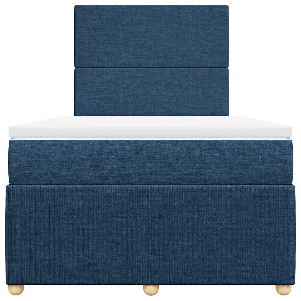 vidaXL Boxspring met matras stof blauw 120x190 cm, foto 4