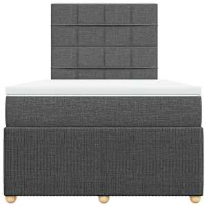 Box spring postel s matrací tmavě šedá 120x190 cm textil - obrázek 4