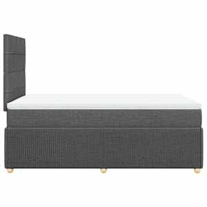 Box spring postel s matrací tmavě šedá 120x190 cm textil - obrázek 5