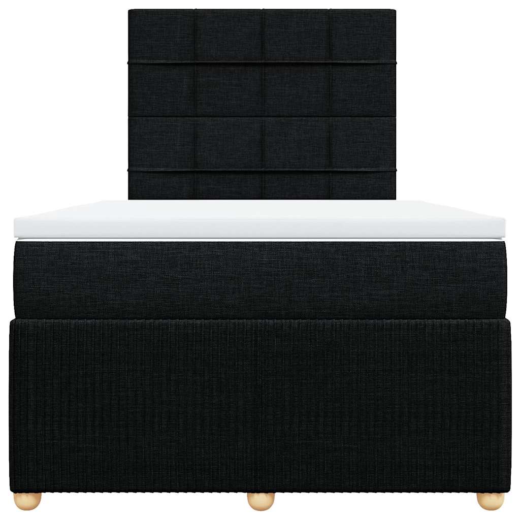 vidaXL Boxspring met matras stof zwart 120x190 cm, foto 4