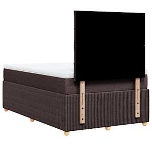 Box spring postel s matrací tmavě hnědá 120x190 cm textil - obrázek 6