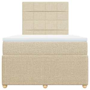 Box spring postel s matrací krémová 120x190 cm textil - obrázek 4