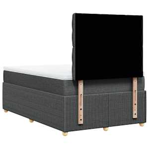Box spring postel s matrací tmavě šedá 120x190 cm textil - obrázek 6