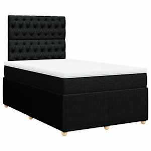 Box spring postel s matrací černá 120x190 cm textil - obrázek 2