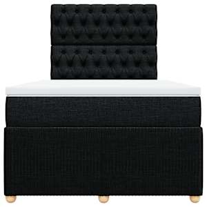 Box spring postel s matrací černá 120x190 cm textil - obrázek 4