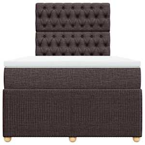 Box spring postel s matrací tmavě hnědá 120x190 cm textil - obrázek 4