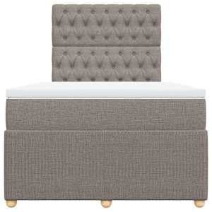Box spring postel s matrací taupe 120x190 cm textil - obrázek 4